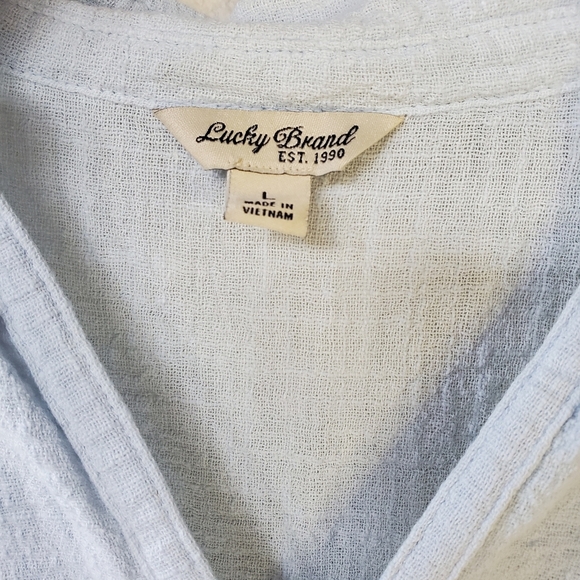 Lucky Brand Womens Tunic Cap Sleeve Top Size L - Picture 2 of 5